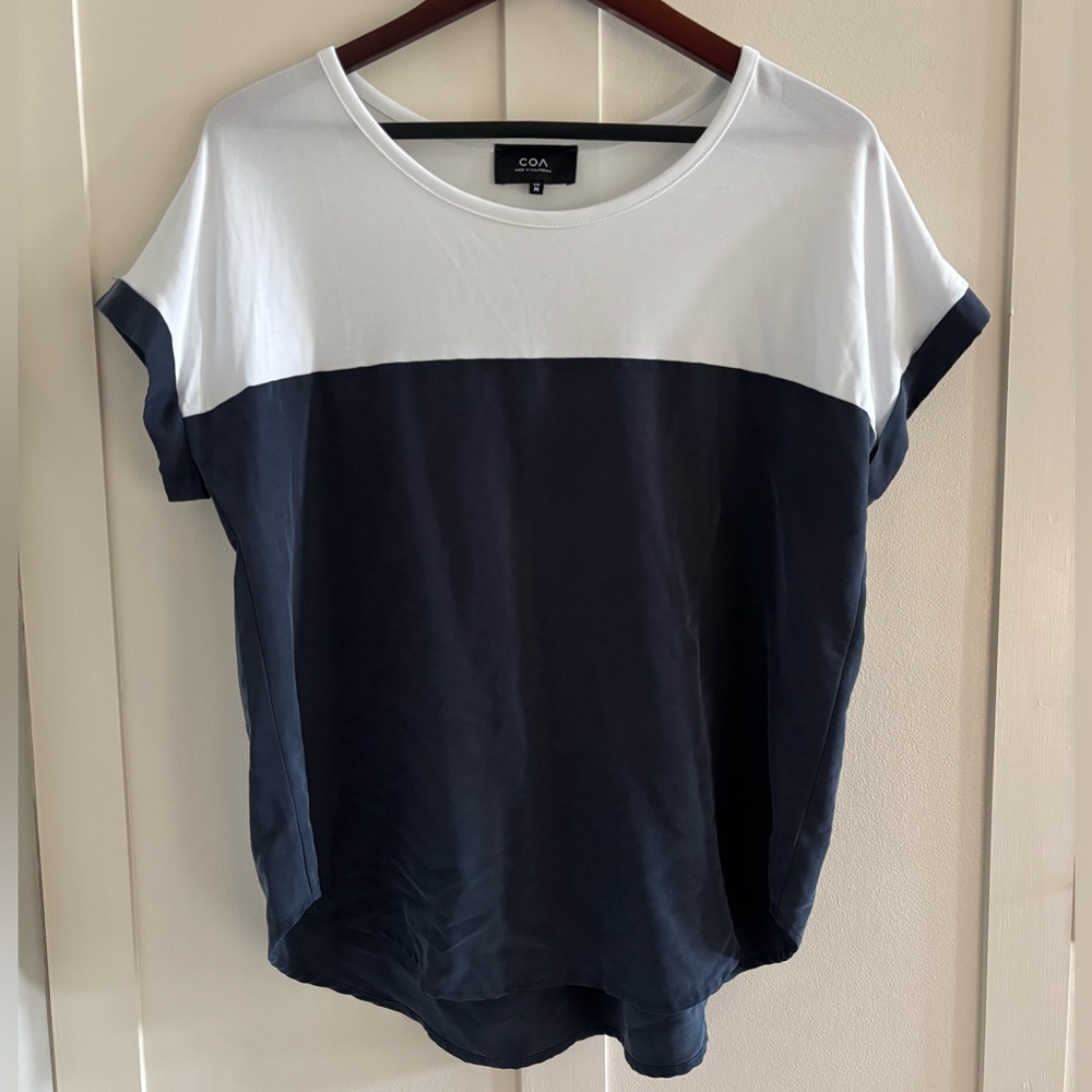 Coming of Age Colorblock Crewneck Short Sleeve Top